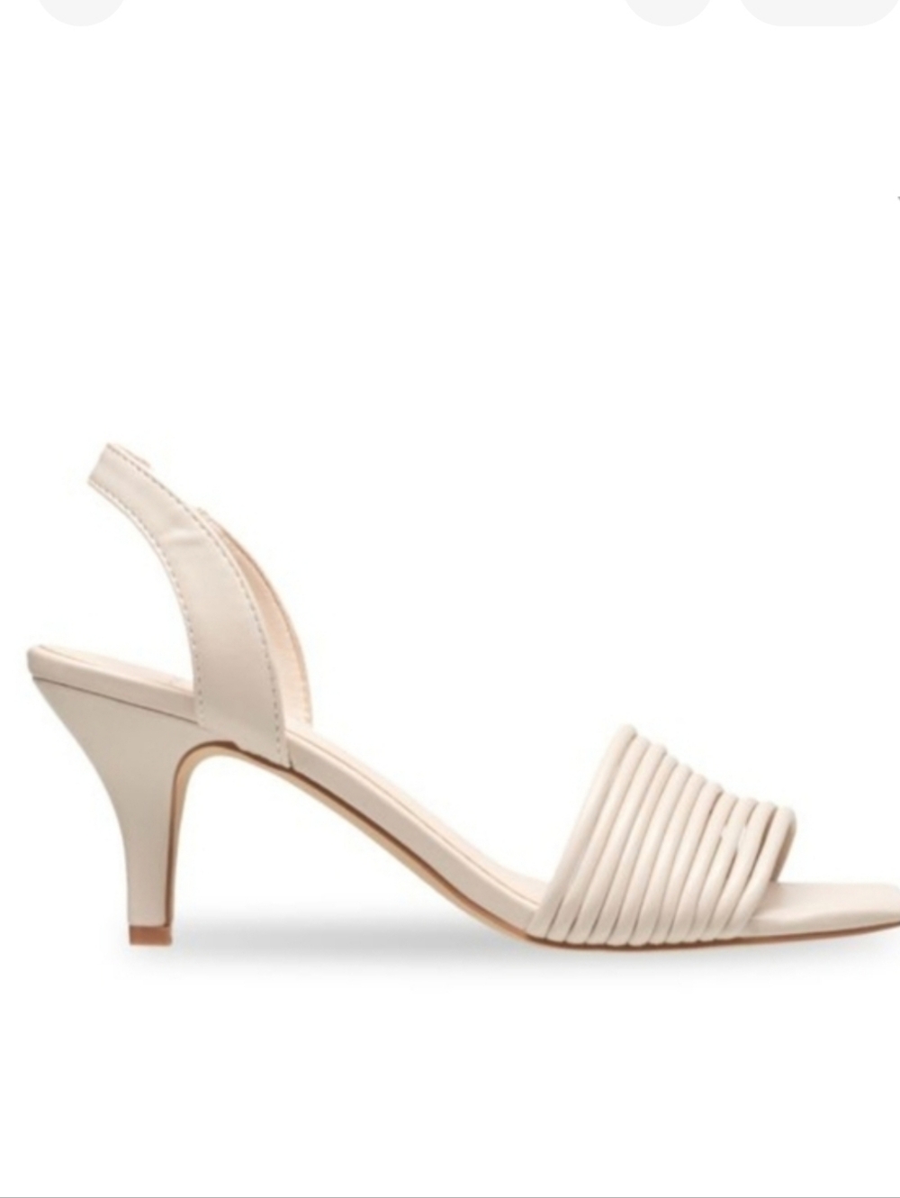 NEW! HALSTON HERITAGE Hong Kong Bone Color Heeled Sandals 9.